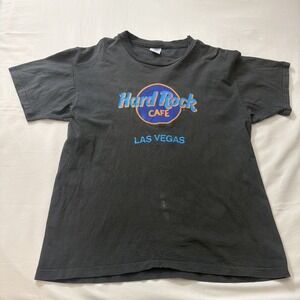 VTG Hard Rock‎ Cafe Las Vegas Graphic T Shirt Mens XL Black Cotton Single Stitch
